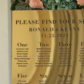 Mirror Gold Acrylic Seating Chart